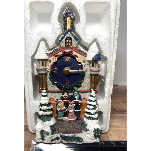 Vintage Christmas Carolers Clock With Roman Numerals - Picture 1 of 8